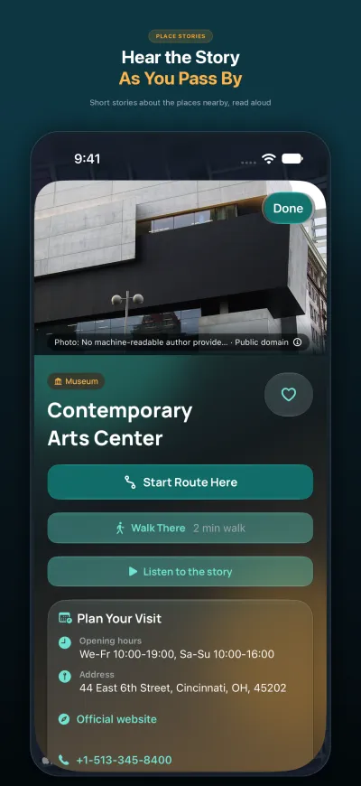 WanderWay 2.2: Cleaner place pages with an easier-to-tap Done button.