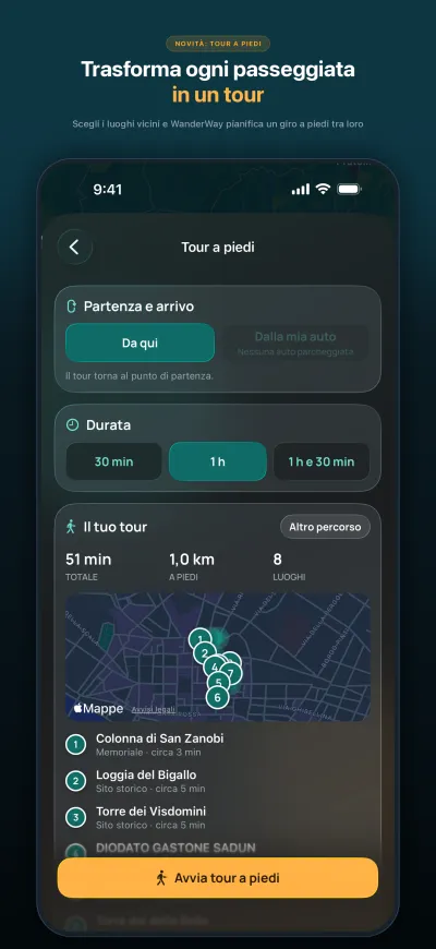 WanderWay 2.2: Tour a piedi