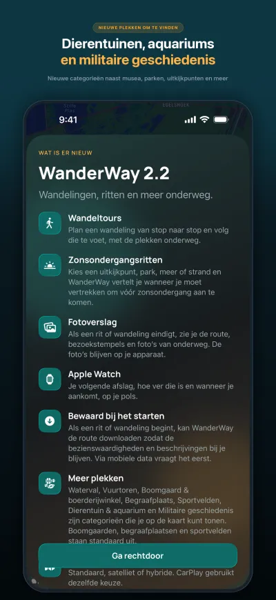WanderWay 2.2: Meer plekken