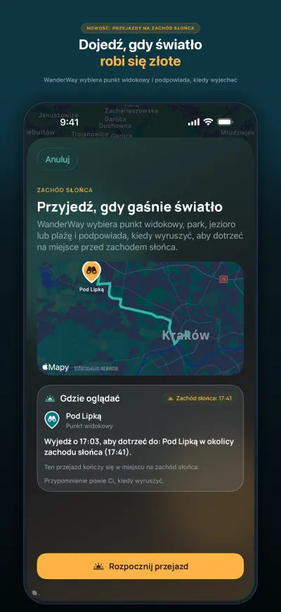 WanderWay 2.2: Przejazdy na zachód słońca