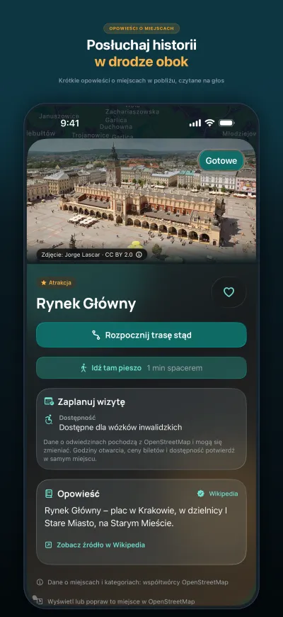 WanderWay 2.2: Czytelniejsze strony miejsc i łatwiejszy do stuknięcia przycisk Gotowe.