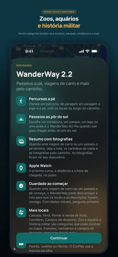 WanderWay 2.2: Mais locais