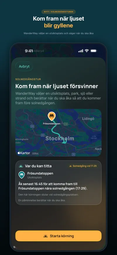 WanderWay 2.2: Solnedgångskörningar