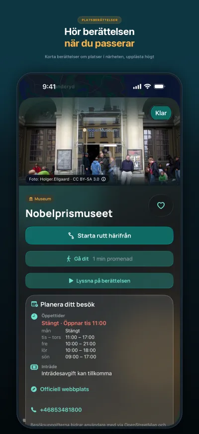 WanderWay 2.2: Tydligare platssidor med en Klar-knapp som är lättare att trycka på.